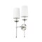 Z-Lite Emily 2 Light Wall Sconce, Polished Nickel & Off White 3033-2S-PN - alternate 5